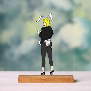 bunnygirl acrylic sign