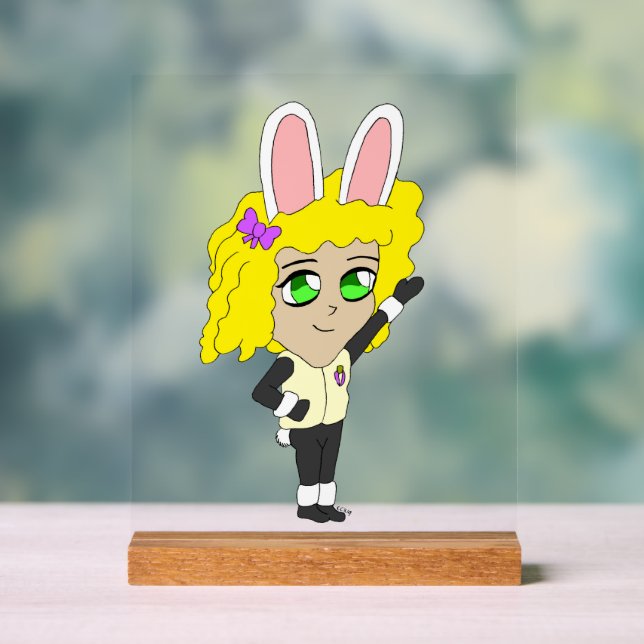 bunnygirl chibi acrylic sign (Neutral)