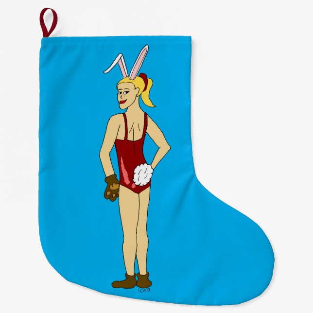 bunnygirl large christmas stocking (Front)