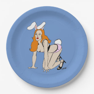 bunnygirl   paper plate