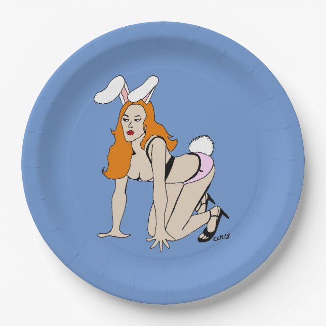 bunnygirl   paper plate (Front)