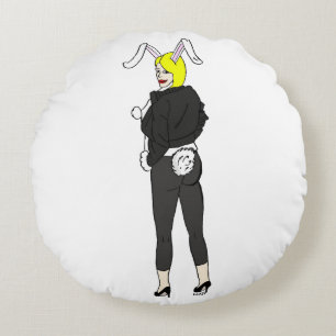 bunnygirl round pillow