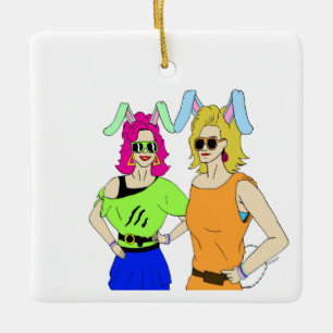 bunnygirls       ceramic ornament