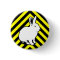 BunnyLuv Black, Yellow and Bunny Button