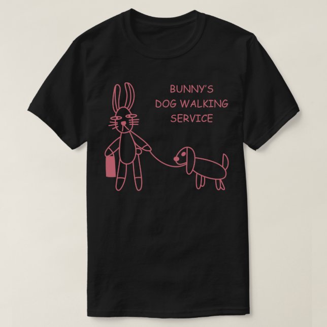 Bunnys Dog Walking Service T-Shirt (Design Front)