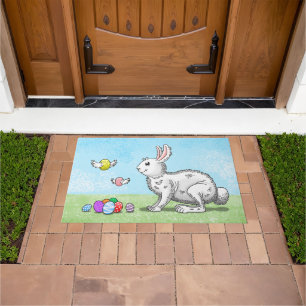 Bunny's Easter Doormat