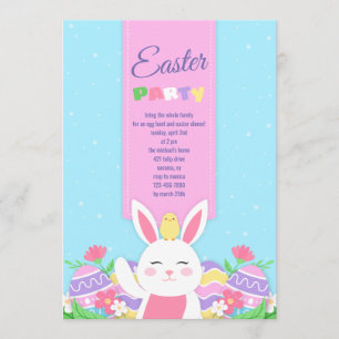 Bunny's Easter Party Invitation