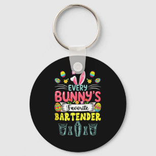 Bunny's favourite bartender easter job team huntin keychain