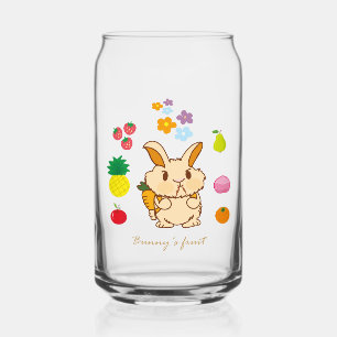 Bunny's fruit  can glass