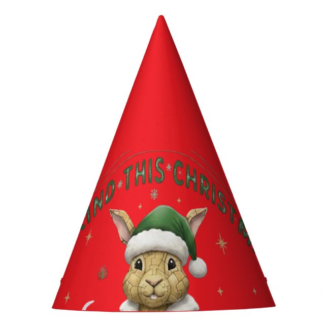 Bunnyverse christmas party hat (Front)