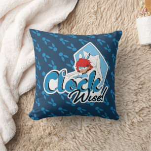 Bunnyx Clock Wise! Throw Pillow