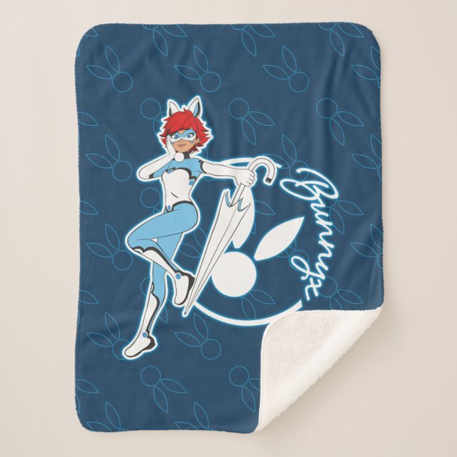 Bunnyx Graphic Sherpa Blanket (Front)