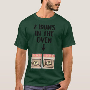 Buns In The Oven Twins Pregnancy Announcement Gend T-Shirt