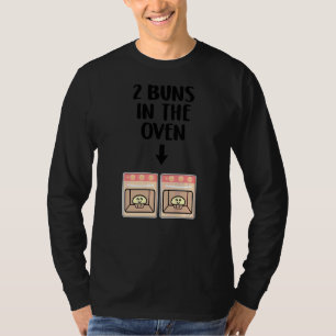 Buns In The Oven Twins Pregnancy Announcement Gend T-Shirt
