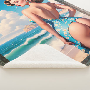 Buns Need Sun Too AI Concept Art by Xzendor7 Sherpa Blanket