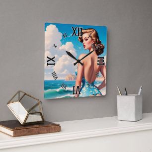 Buns Need Sun Too AI Concept Art by Xzendor7 Square Wall Clock