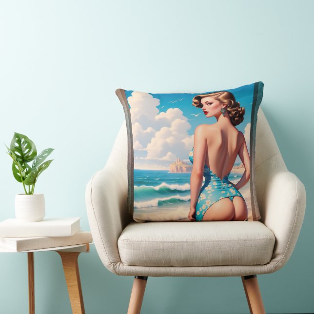 Buns Need Sun Too AI Concept Art by Xzendor7 Throw Pillow (Chair)