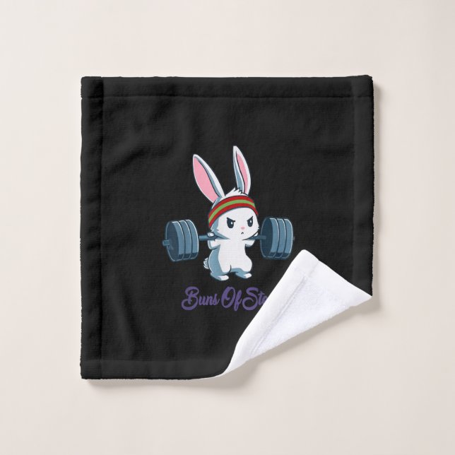Buns of Ness Rabbit Bunny Lover Gym entraînement D (Gant de toilette)
