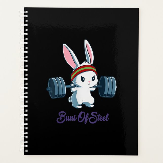 Buns of Ness Rabbit Bunny Lover Gym Workout Funny Planner (Front)