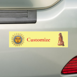 Buns Out Bikini Beach Girl Thunder_Cove Bumper Sticker