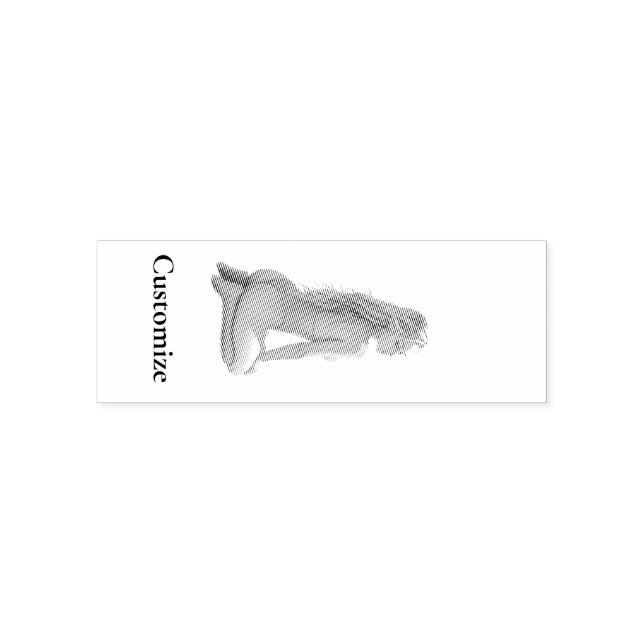 Buns Out Bikini Beach Girl Thunder_Cove  Self-inking Stamp (Design)