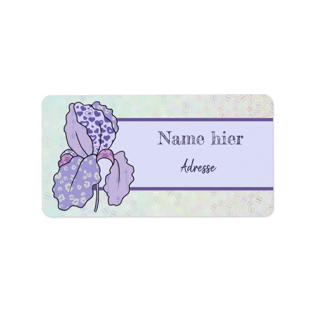 bunte Iris Label (Front)