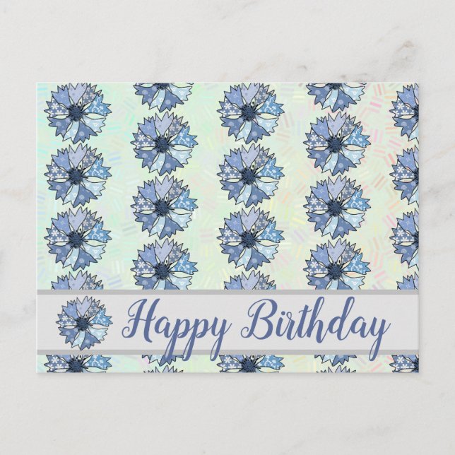 bunte Kornblume Postcard (Front)