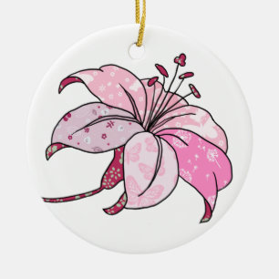 bunte Lilie Ceramic Ornament