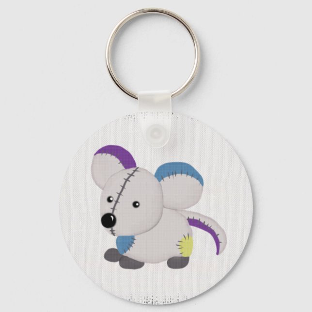 Bunte Maus Schlüsselanhänger Keychain (Front)