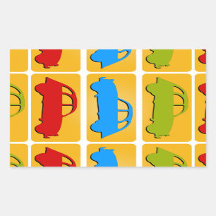 Bunte oldtimer 2CV traffic light Sticker