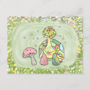 bunte Schildkröte Postkarte Postcard