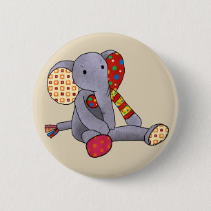 bunter Elefant 2 Inch Round Button
