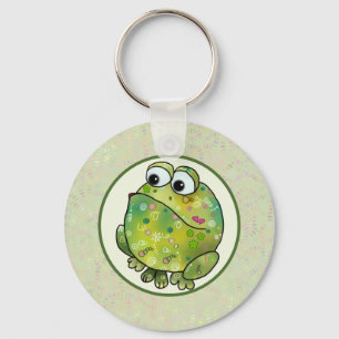 Bunter Frosch postcard Keychain