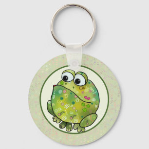 Bunter Frosch Postkarte Keychain