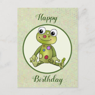 Bunter Frosch Postkarte Postcard