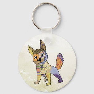 Bunter Hund Keychain