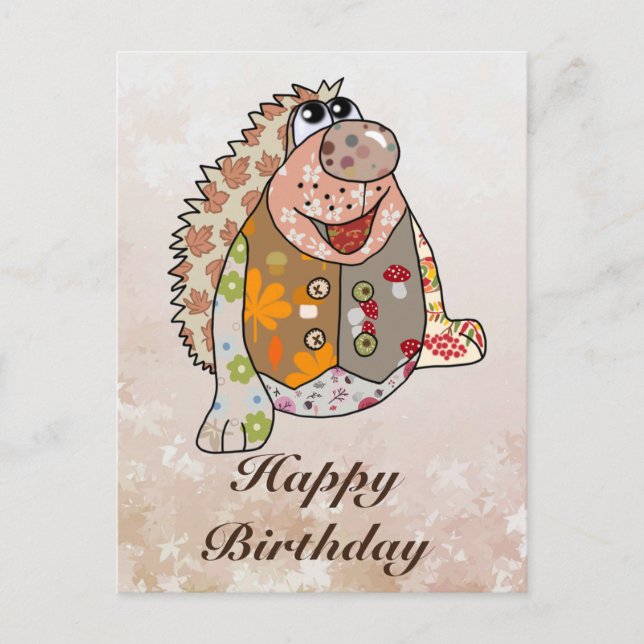 Bunter Igel Postkarte Postcard (Front)