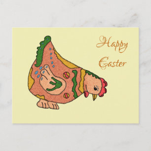 Buntes Huhn Postcard