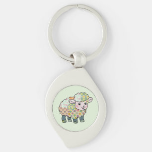 buntes Lämmchen postkarte Keychain