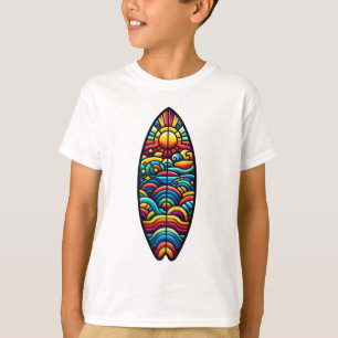 Buntes Surfbrett T-Shirt