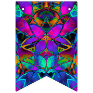 Bunting Banner Floral Fractal Art