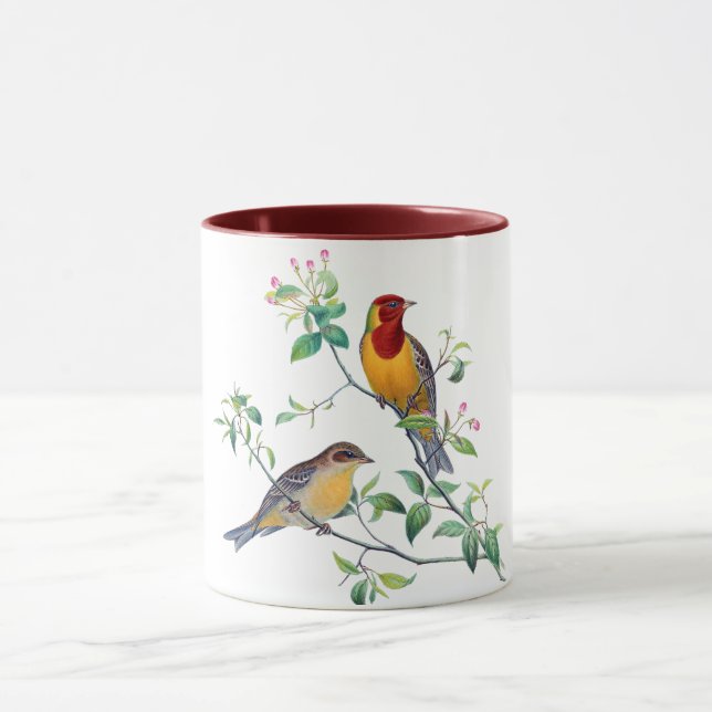 Bunting Birds on Branches Mug (Center)