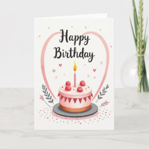 Bunting Cake Birthday Card