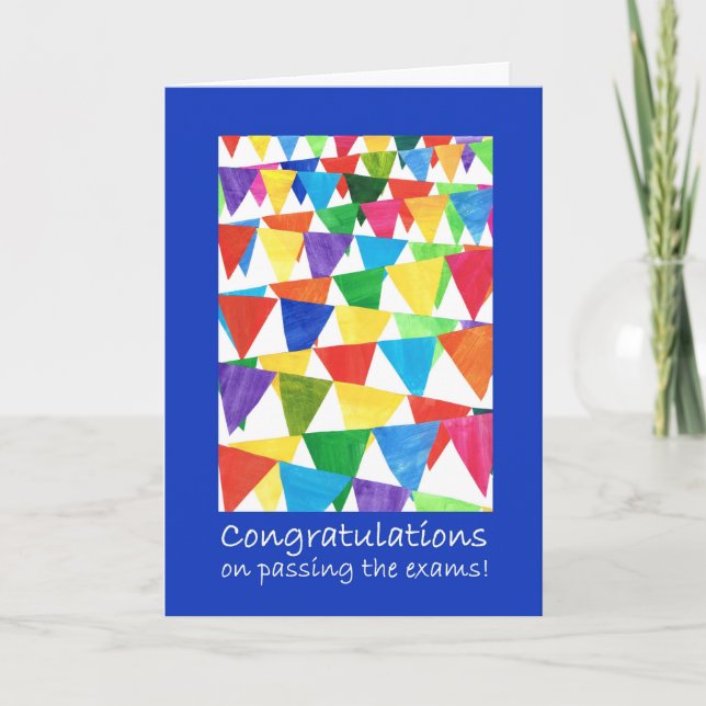 Bunting Congratulations on Passing Exams Card (Front)