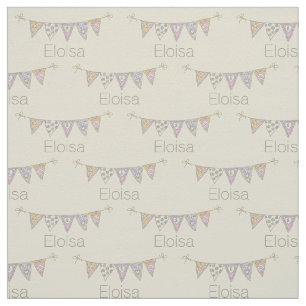 Bunting flags drawing personalized name fabric