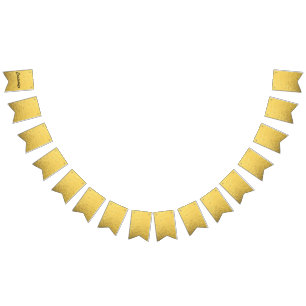 Bunting Gold Foil Shiny Party Banner Customize