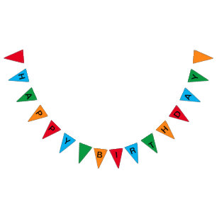 Bunting - Happy Birthday Circus Design  Bunting Flags