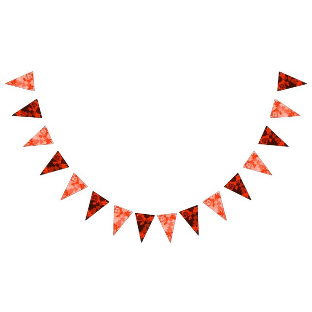 Bunting in bright oranges and deep red leaves bunting flags (All)