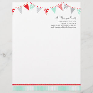 Bunting party events letterhead