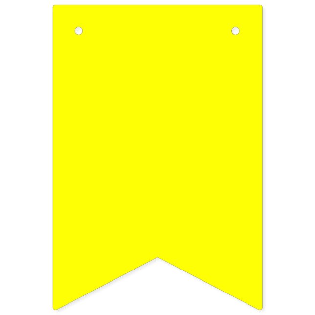 Bunting: Swallowtail - Plain Yellow Bunting Flags (Sixteenth Flag)